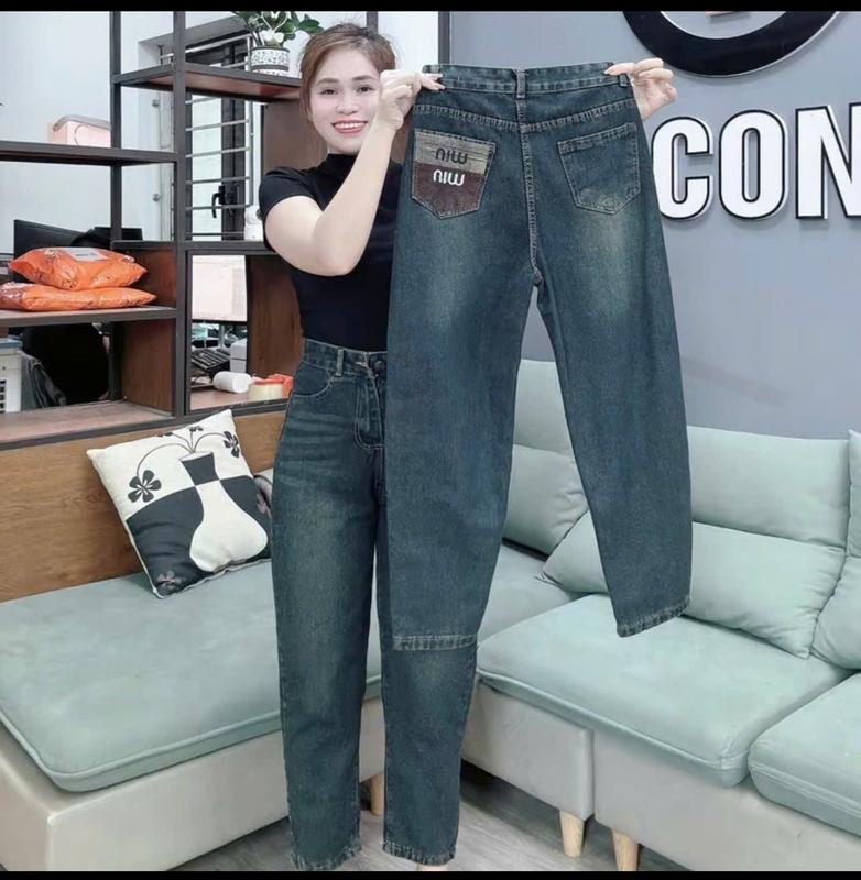 Quần bò bagy túi thêu Min cá tính hách dáng cho nàng Jean Nữ 0