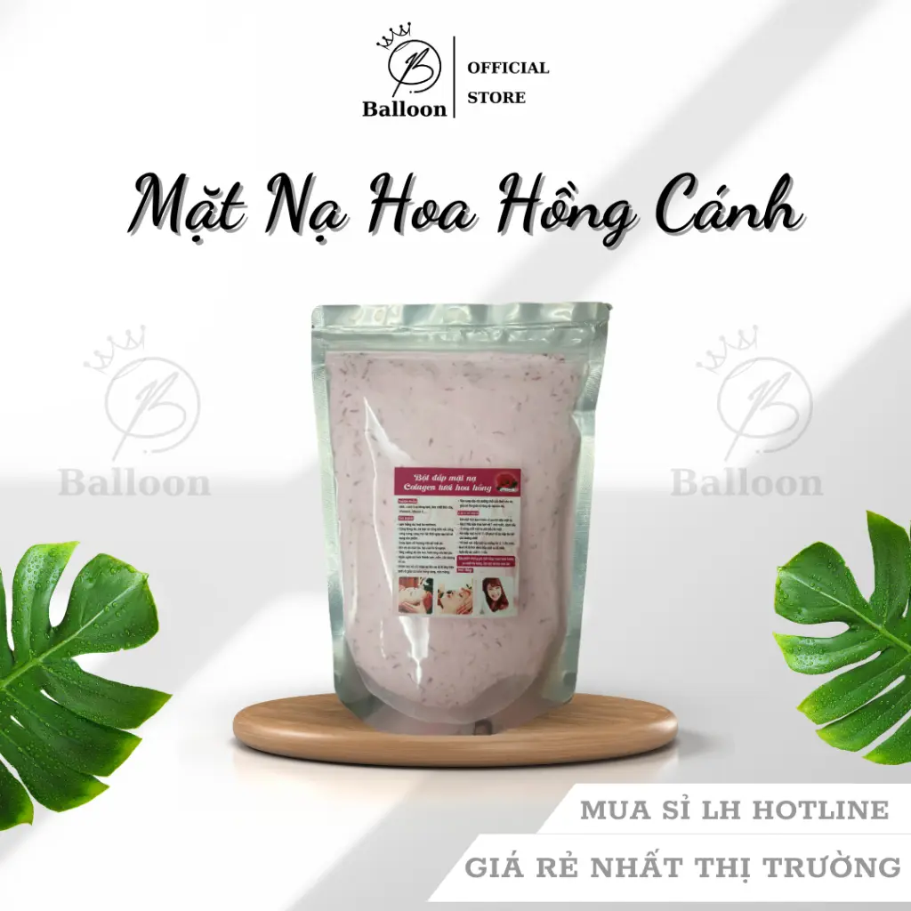 Mặt Nạ Collagen Hoa Hồng Cánh Nguyên Chất Handmade Chính Hãng