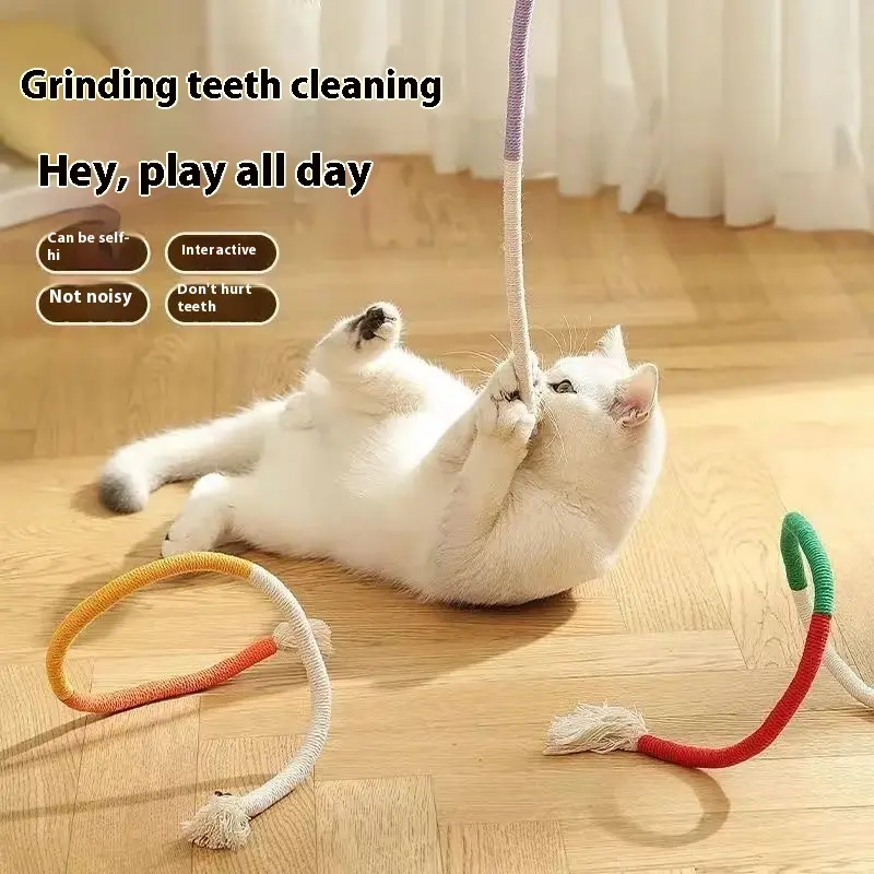 Cat Bite Rope Toy for Dental Care and Stress Relief