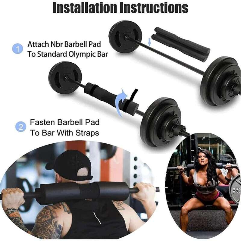 Tấm đệm vai Squat, Nén hông Thanh Tạ Bọt bọc, Thiết Bị túi mềm tập luyện Nâng Tạ Thích hợp cho nam và nữ, Thiết Bị tập thể dục, Dành cho dây đeo Barbell 4
