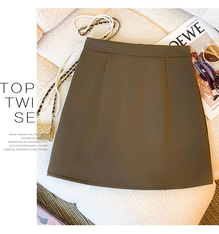 Product Introduction of AMMIN Korean style zipper high waist fashion pleated chiffon skirt Women 2024 Spring Fall retro solid color commuter A-line anti-slip hip wrap one-step dress 8