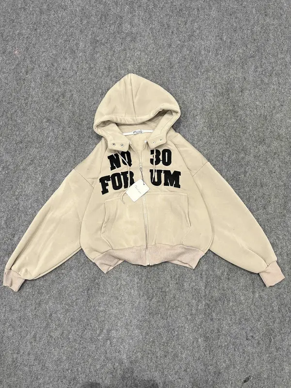 Áo Khoác Hoodie Nam Nữ Zip Mũ Unisex Dây Kéo  Nón Bự 2 Lớp vải Sành Điệu Wonmer - Top, Women 4