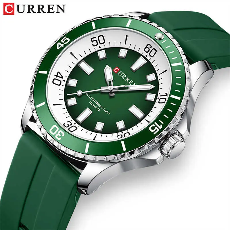 Curren 8448 Male reloj hombre lujo alta gama quartz Wristwatch Sport Waterproof Simple Men's Watch Luminous