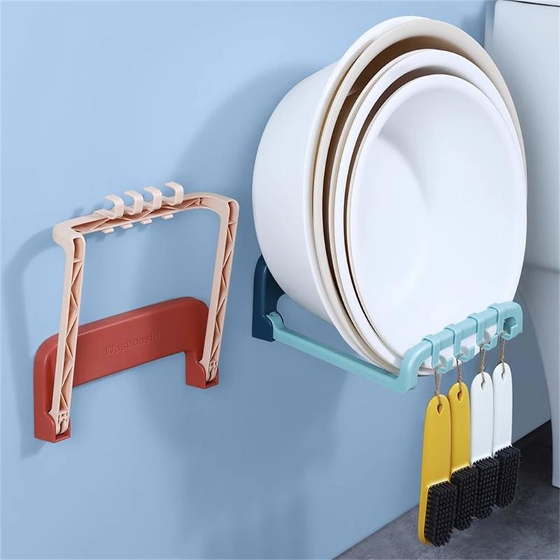 Giá Đỡ Chậu Rửa Treo Tường, Treo Tường, Có Thể Gập Lại, Không Cần Móc, Viền Và Góc Bìa, Giá Để Đồ, Thích Hợp Cho Phòng Tắm Gia Đình 0