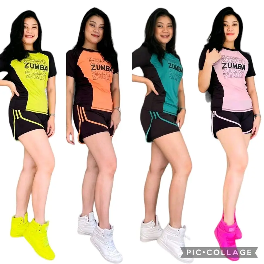 Setelan Olahraga Wanita Zumba Hotpants keren