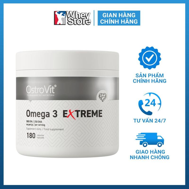  Sản Phẩm Bổ Sung Dầu Cá Ostrovit Omega-3 Extreme 180 Viên | WHEYSTORE 