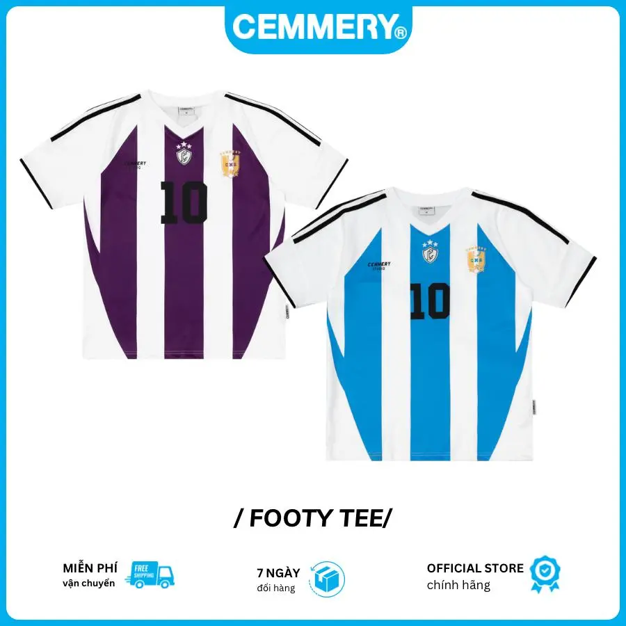Áo Thun CEMMERY Local Brand Chính Hãng Footy Tee 2 Màu Áo Thun Unisex Cổ Tròn Top