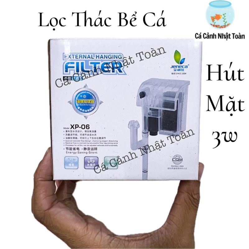 Bộ Máy Lọc Thác Vệ Sinh Bể Cá, Tạo Oxy, Làm Trong Nước Cho Bể Cá 3,5w Jeneca Xp06 Chạy Êm Có Hút Mặt (Dùng Cho Bể 30cm Trở Lại)