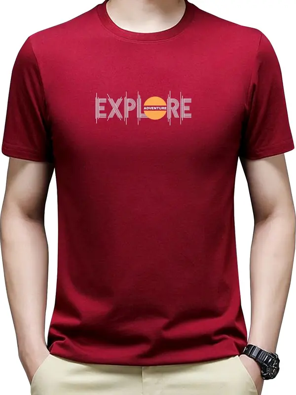 kaos pria lengan pendek | baju simpel motif | atasan cowok Lembut Nyaman Simple Tebal Tulisan Panjang Distro 0