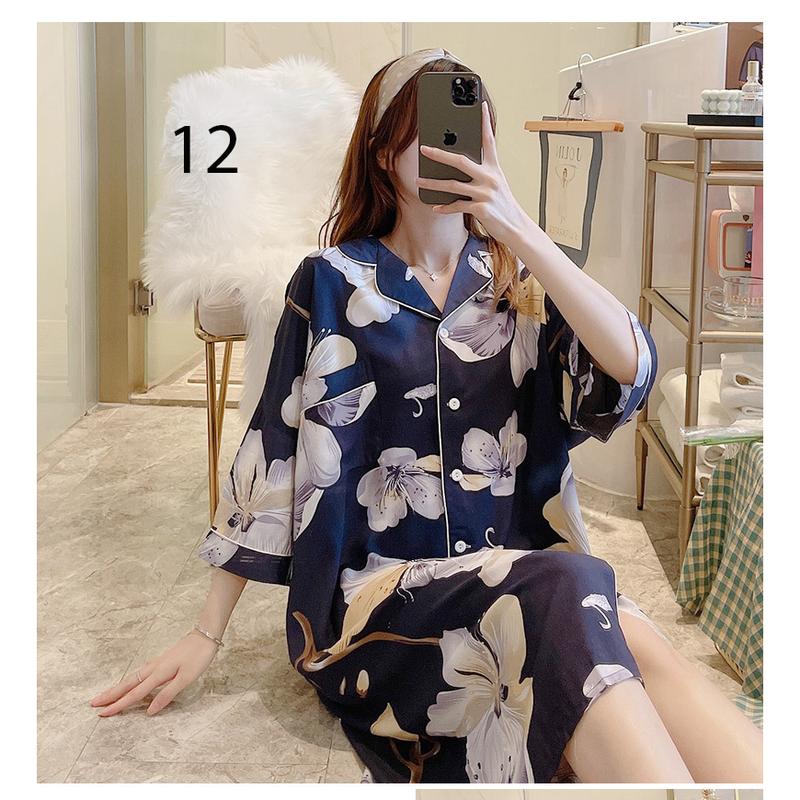 ️ Váy Sơ Mi Nữ Dài ️-  Váy ngủ nữ, đồ mặc nhà dài tay lỡ phong cách Hàn Quốc B68 0