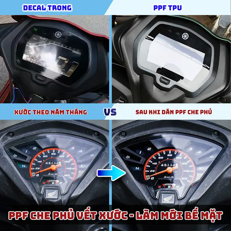 Miếng dán Winner X PPF bảo vệ chống trầy xước màn hình Honda Winner x 6