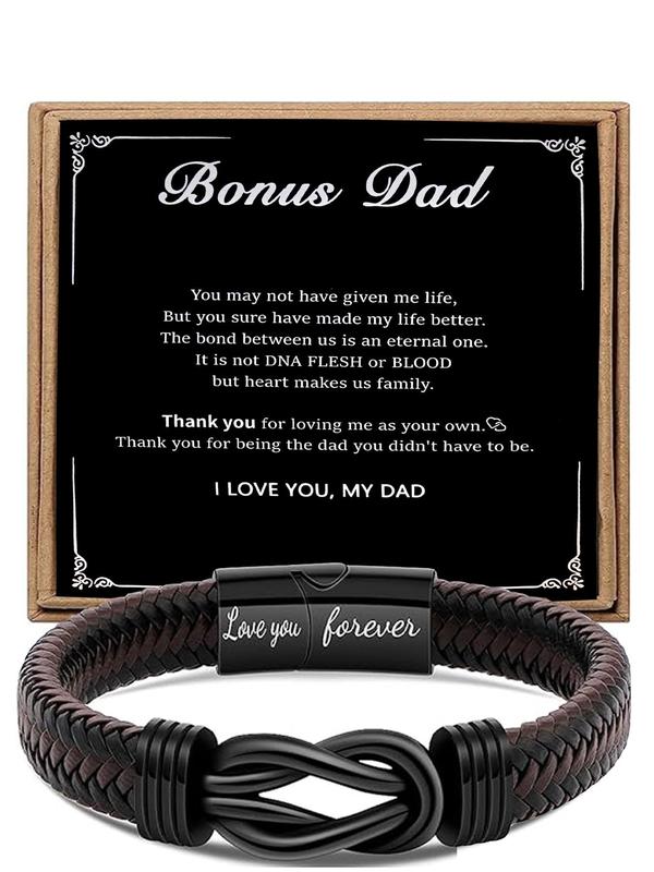 Men's 2024 Summer New Fashionable Jewelry Set, Pendant Necklace Keychain Link Braided Bracelet Matching Jewelry & Mug for Party, Trendy All-match & Exquisite Jewelry As Gift 6
