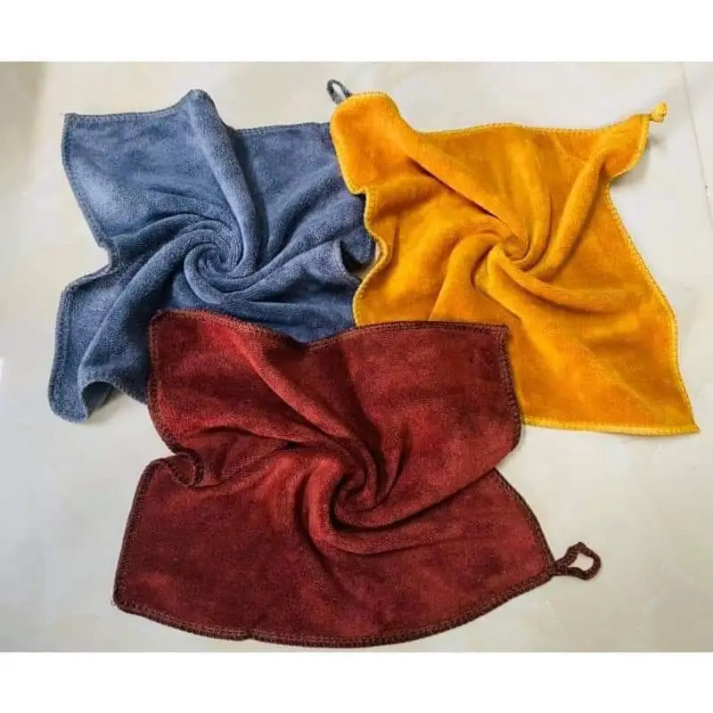 Combo 10 khăn 30x30cm - Khăn vuông làm nail, lau tay, lau bếp, lau xe, lau kính, lau bàn ghế Cotton Làm Sạch