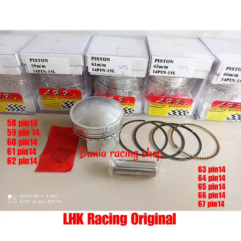 Piston LHK Seher LHK 55 56 57 58 58.5 59 59.5 60 61 62 63 64 65 66 67 68 69 Pin 14 Original LHK 1set Seher Ring seher Pin piston paket 0