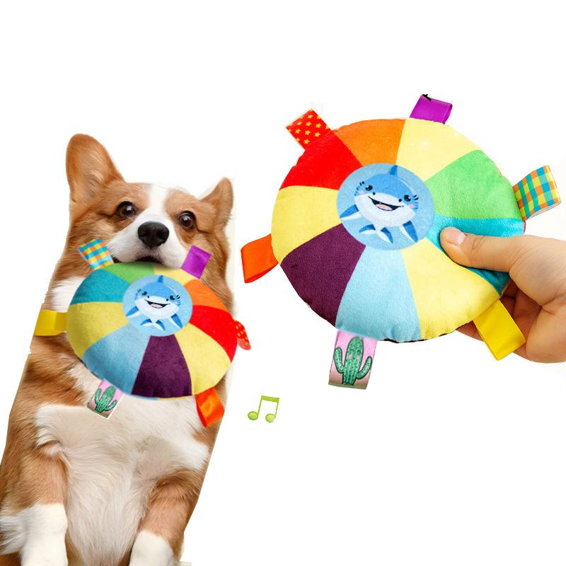 TikTok Shop Interactive Ball Toys With Grab Tabs Dog Bite Chew Balls Pets Accessories Puppy Outdoor Training Soccer Pet Supplies 16cm