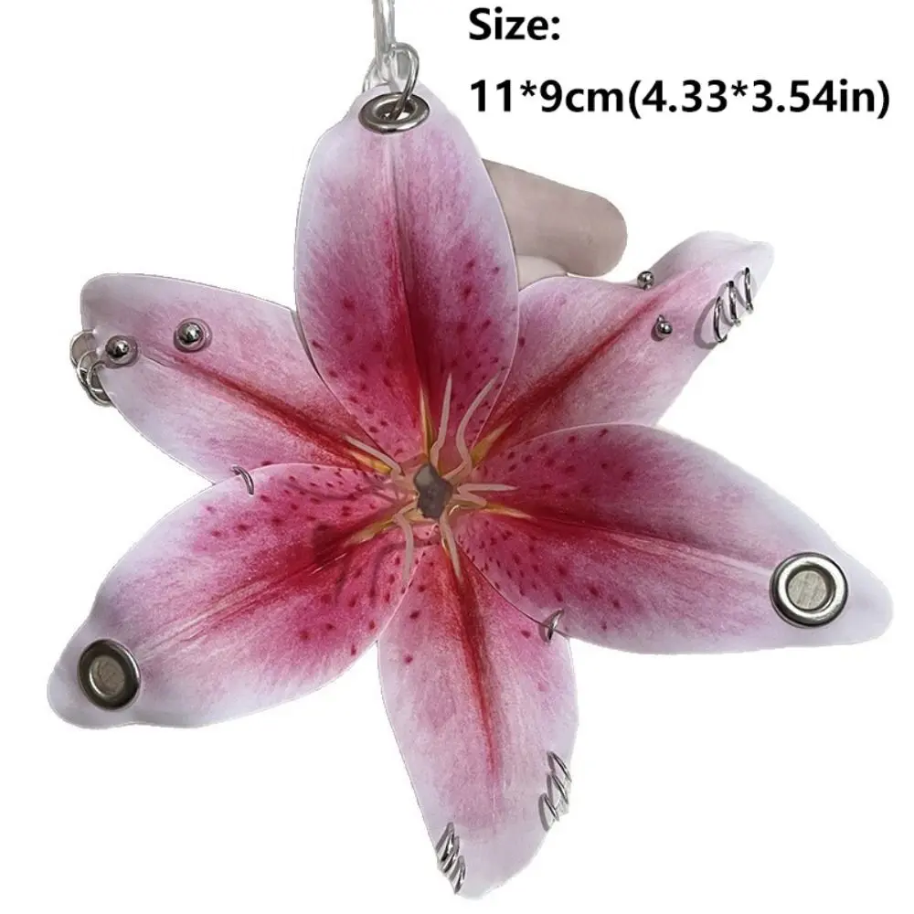 Fashion Exquisite Lily Keychain Phalaenopsis Orchid Hanging Bag