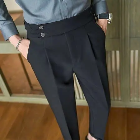 Quần dài tây nam SIDETAB cao cấp chuẩn form xuất xịn, sang trọng, tôn dáng - K-Luxury Menswear
