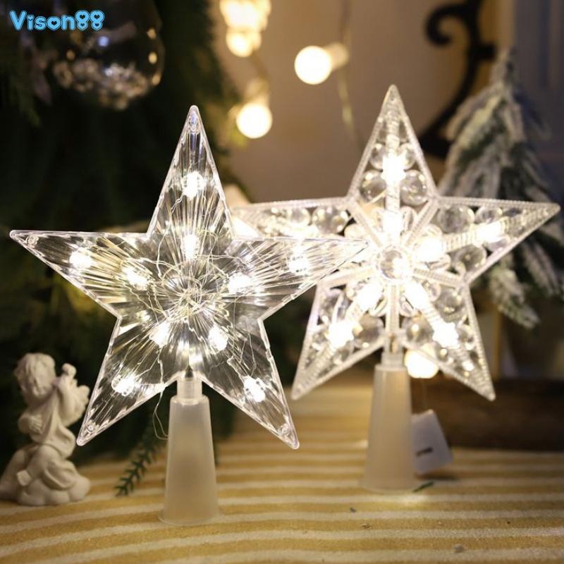 Đèn LED Ngôi Sao Giáng Sinh Trang Trí Ngôi Sao Ngũ Giác Đồ Dùng Tiệc Tùng