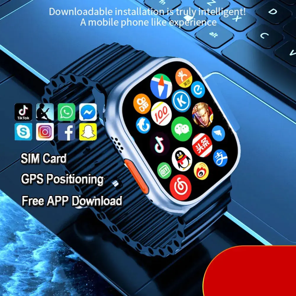 Đồng hồ thông minh nam và nữ mới nhất wifi xem cửa hàng ứng dụng titok 49mm lớn màn hình cảm ứng Bluetooth cuộc gọi âm nhạc chụp ảnh GPS sạc không dây miễn phí