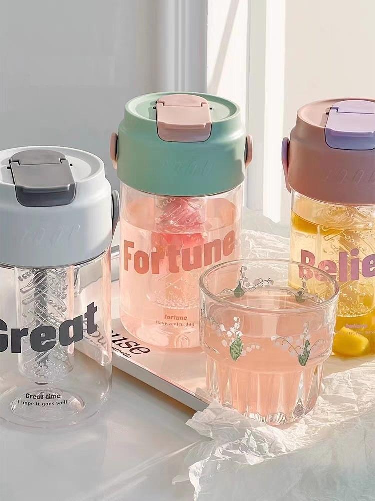 Product Introduction of Bình nước 600mil 800ml có lõi lọc trà, có ống hút và quai xách BAG U BNBELIEVE58 15