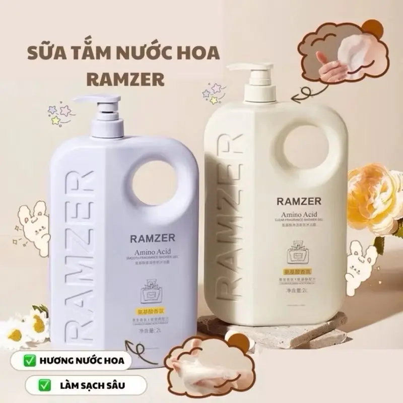 Sữa Tắm Nước Hoa Cao Cấp RAMZER, Sữa Tắm Trắng Da Thơm Lâu Dưỡng Ẩm Và Làm Sạch Da Hiệu Quả