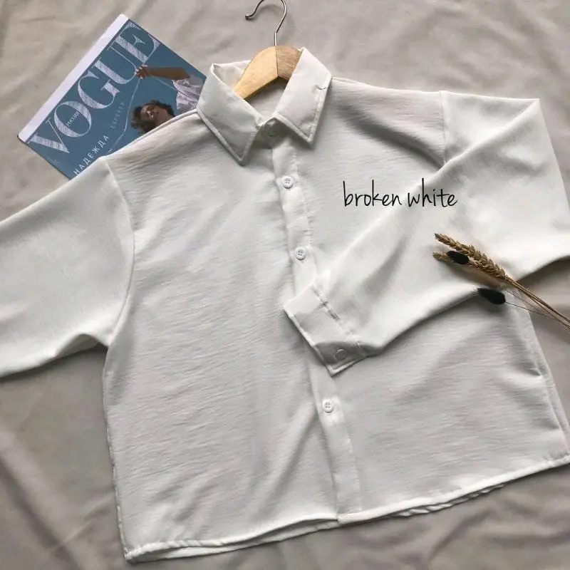 KEMEJA CROP CRINKLE KEKNIAN/GAYA KOREAN STYLE 1