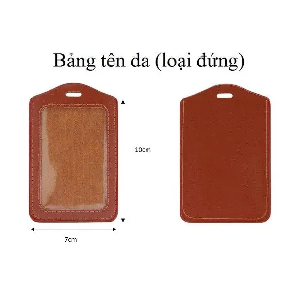 Bảng tên da Ngang - Đứng, thẻ ra vào công ty, ziper nhân viên 2