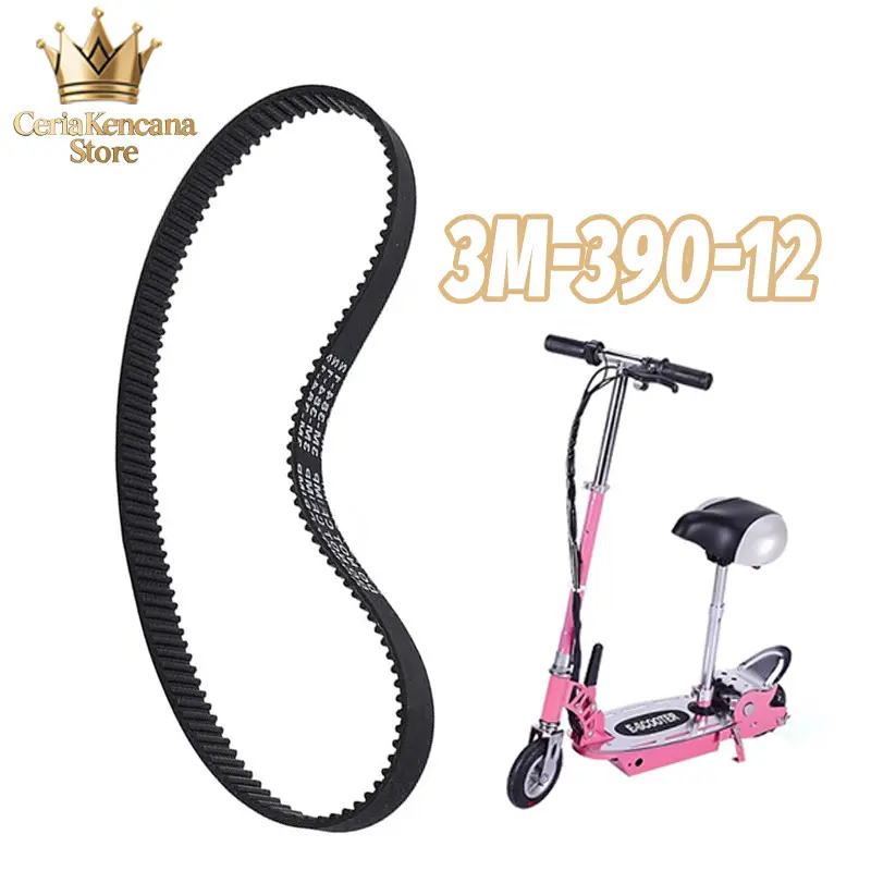 V-Belt dan E Scooter Elektrik 3m-390-12 Timing Vbelt Karet Tahan Laba untuk Kendaraan Listrik dan E-Scooter