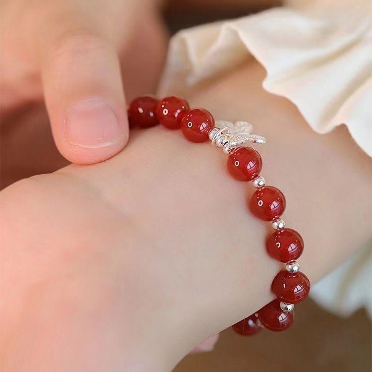 Vòng Tay Pyrite, Vòng Tay Ấn Độ, Vòng Tay Bướm Hạt Đỏ, Dành Cho Phụ Nữ, Độc Đáo, Cao Cấp, Thanh Lịch, Dễ Phối Đồ, Phong Cách Bạn Thân, Trang Sức Sinh Nhật, Phụ Kiện Cổ Điển, Vòng Tay Rắn, Vòng Tay Mơ Ba Cuộc Sống 2
