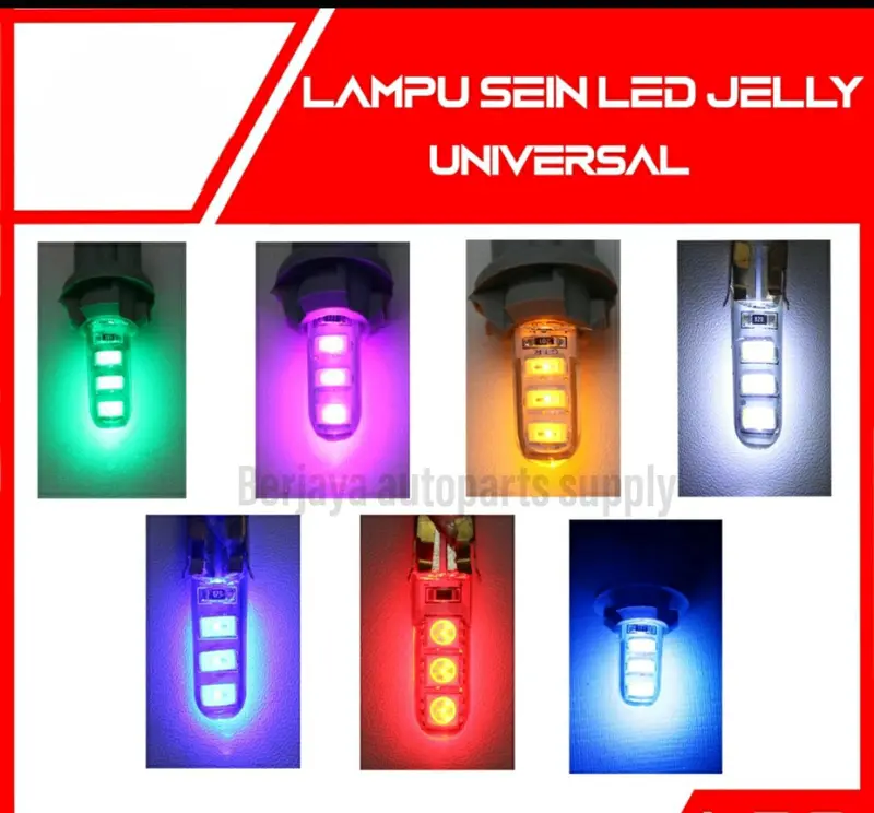 1SET LAMPU T10 LED JELLY LAMPU SENJA LAMPU MOBIL LAMPU MOTOR 1