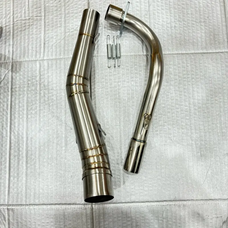 Cổ pô 2 khuc kem lo xo inox dày dặn gắn nhiều dòng xe máy - Phụ Tùng, Phụ Kiện 3