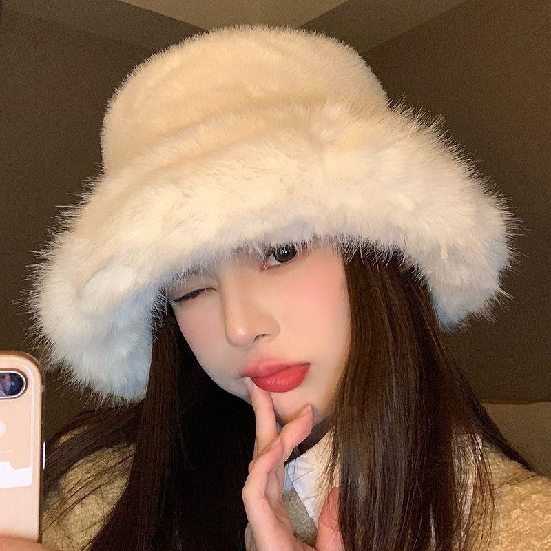 MC69 Mũ Lông Thời Trang Thu Đông Ấm Áp Cho Nữ, Nón Mông Cổ Phong Cách Thanh Lịch