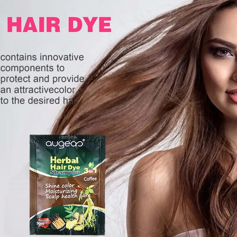 【TERSEDIA & COD】30ml Sampo Pewarna Rambut Herbal Plant Menutupi Kesehatan Di Rambut Kulit Q8D4 0