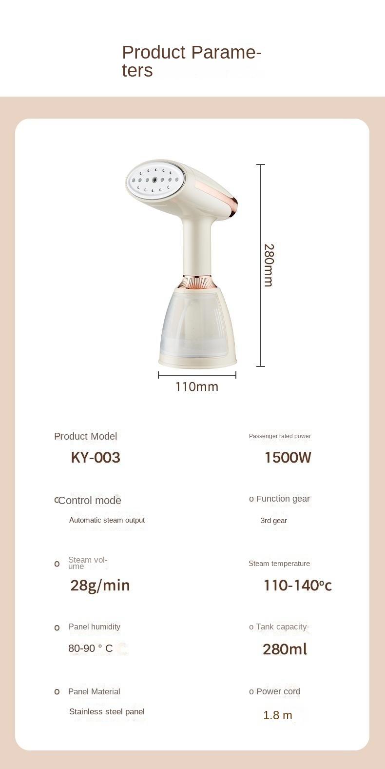 Product Introduction of Cross-Border Hot Products Handheld Garment Steamer Ironing Machine High-Power Steam Cross-Border Household Portable Electric Iron Mini Travel Iron 8