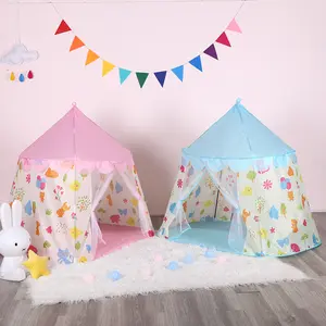 LO Tenda Anak Model Rumah 2 Pintu Warna Warni Tenda Castle Tenda Princess Anak Rumah