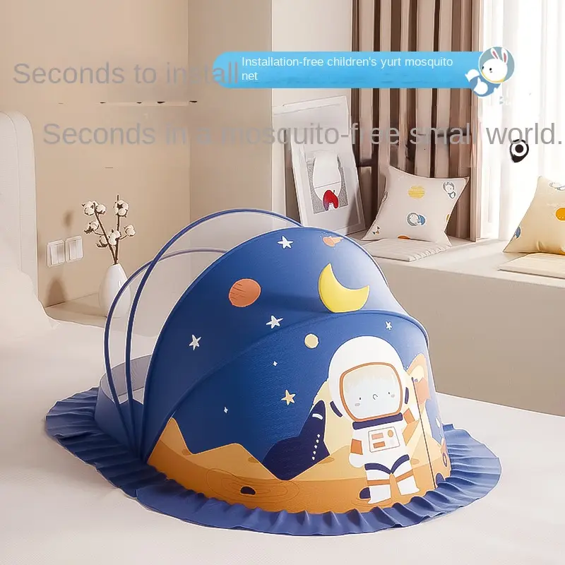 Cartoon Babies' Mosquito Net Baby Small Bed Complete-Type Children Foldable Universal Infant Anti-Mosquito Net