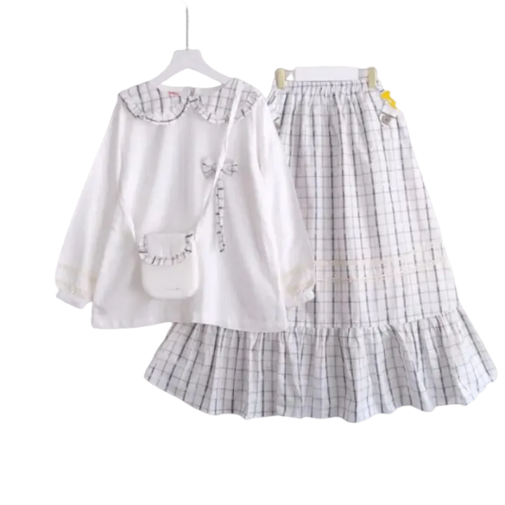 SETELAN BAJU DAN ROK ANAK GRATIS TAS CANTIK 3-12 TAHUN  TERBARU VIRAL Cantik Fashion 0