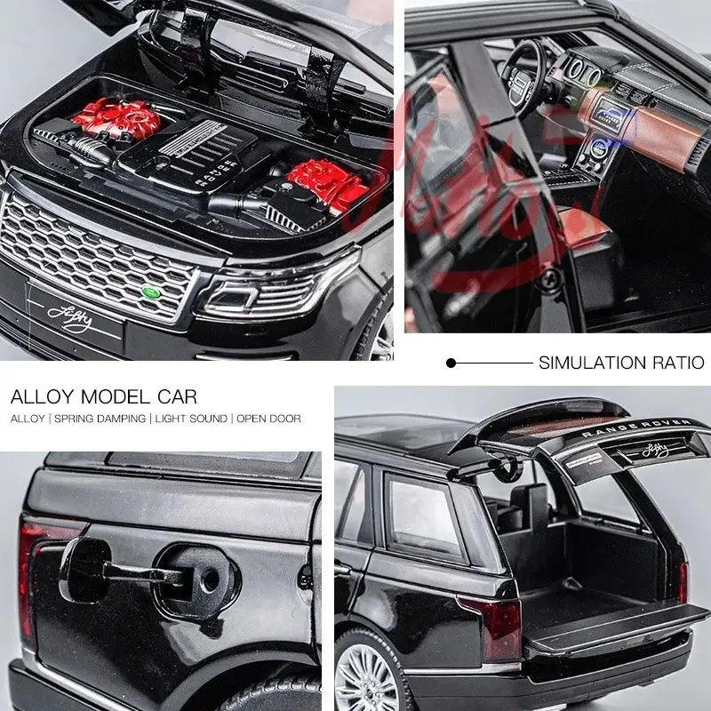 1:18 Large Range Rover 50th Anniversary Suv Offroad Alloy Model Diecast koleksi Hobi pajangan hadiah Ban Setir Toy 5