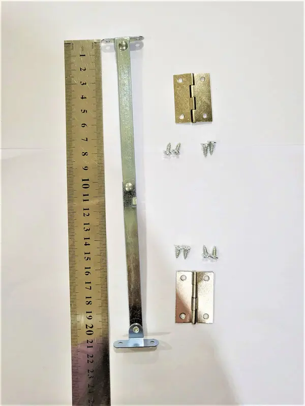 Hak Angin Engsel Kaca Cermin Standing Salon Wayang Satu Set 21 cm Bahan Besi Chrome Paket Lengkap Engsel & Baut INS Style 0