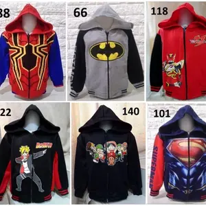 Jaket Anak Cowok - Jaket Anak Laki Superhero - Superman, Spiderman, Batman