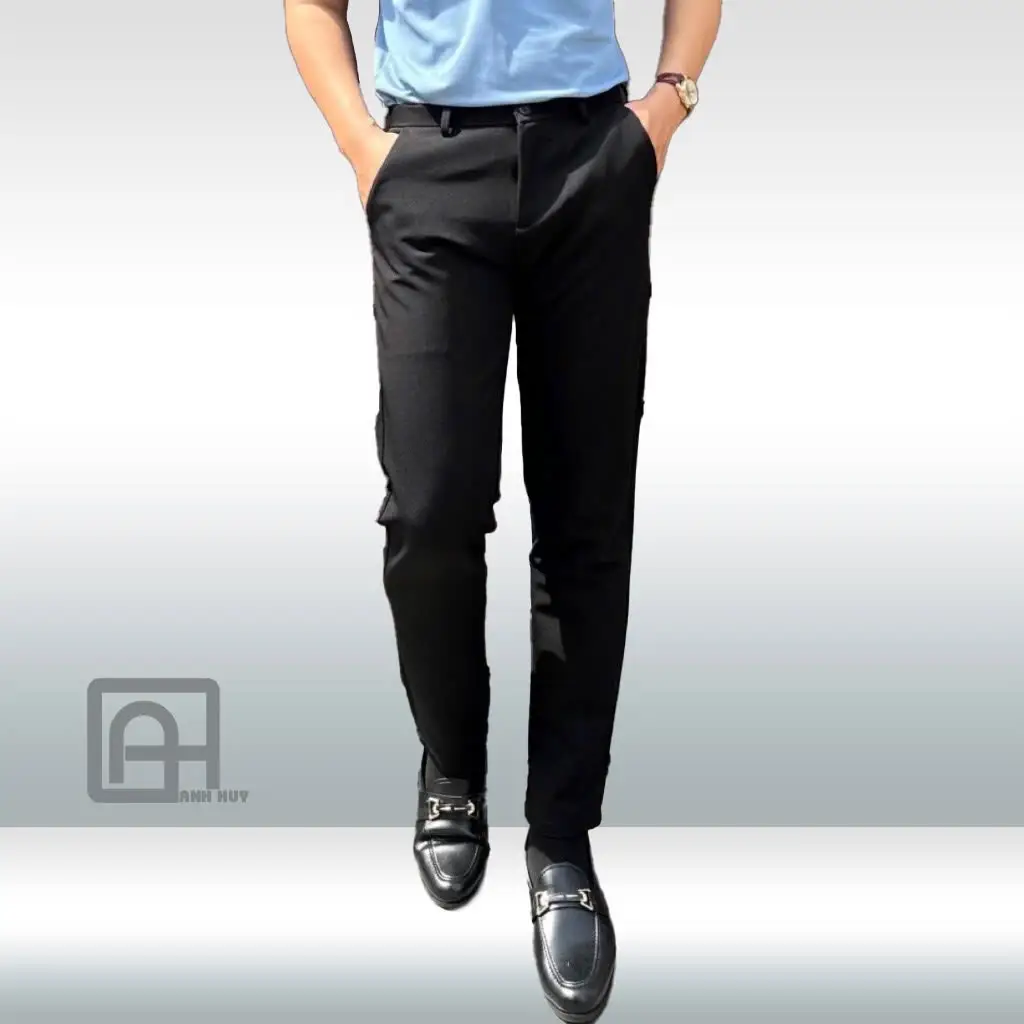 Quần Tây Nam Dáng Slimfit, Óng Ôm Body , Vải Cotton Thun Co Giản 4 Chiều Đáy Ngắn , Màu Đen ,Xanh Đen ,Xám Đậm ,Xám Nhạt ,Xám Chì Ôm gọn Menswear Nhung