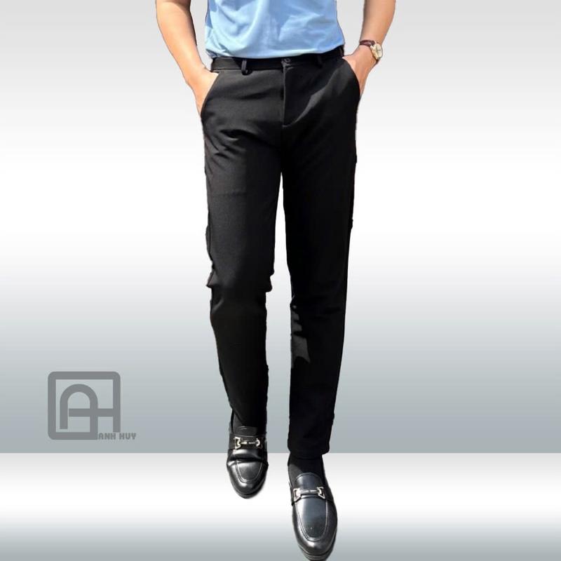 Quần Tây Nam Dáng Slimfit, Óng Ôm Body , Vải Cotton Thun Co Giản 4 Chiều Đáy Ngắn , Màu Đen ,Xanh Đen ,Xám Đậm ,Xám Nhạt ,Xám Chì Ôm gọn Menswear Nhung