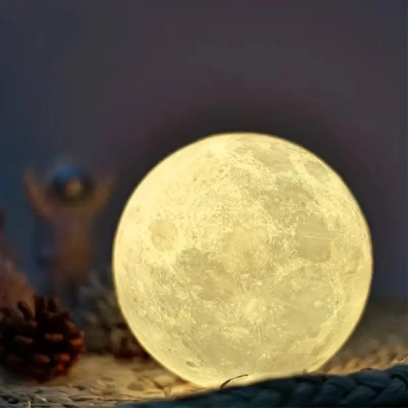 Moon Shaped Night Light, Button Battery Powered Creative Moon Light, Decorative Atmosphere Light for Home Living Room Bedroom 6