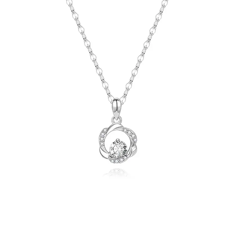 Vòng Cổ Dải Mobius, Nữ, Giá Cả Phải Chăng, Thiết Kế Sang Trọng, Phong Cách Độc Đáo Nhẫn Dây Chuyền Xương Đòn, Làm Bằng Thép Không Gỉ, Vòng Cổ Tròn Kim Cương Giả, Hợp Xu hướng Women Móc Khoá Women Móc Khoá Trang Sức Chain
