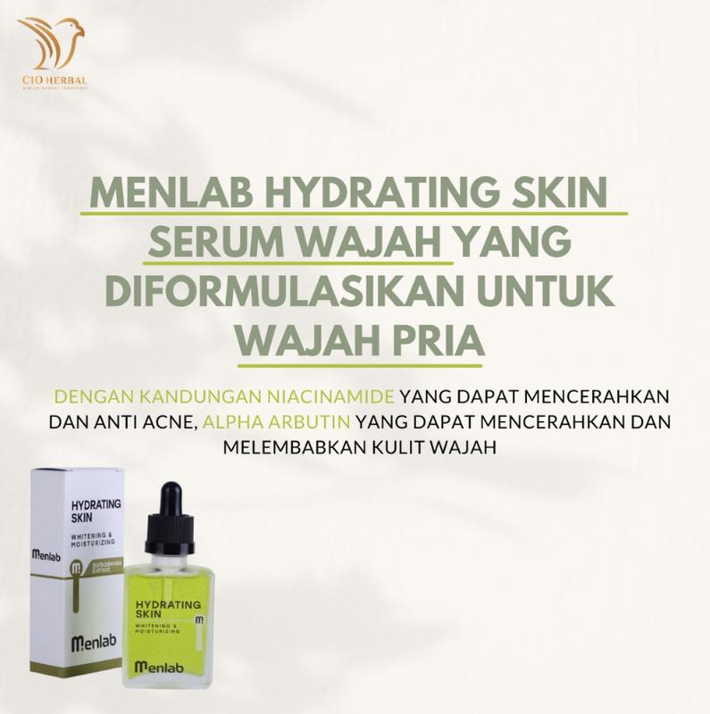 Product Introduction of MENLAB SERUM WAJAH PRIA - SERUM MENLAB HYDRATING SKIN Paling Ampuh Original BPOM For Men HYDRATING SKIN SERUM Skin Care Pria Cerahkan Wajah Whitening Glowing perawatan jerawat & flek Hitam 1