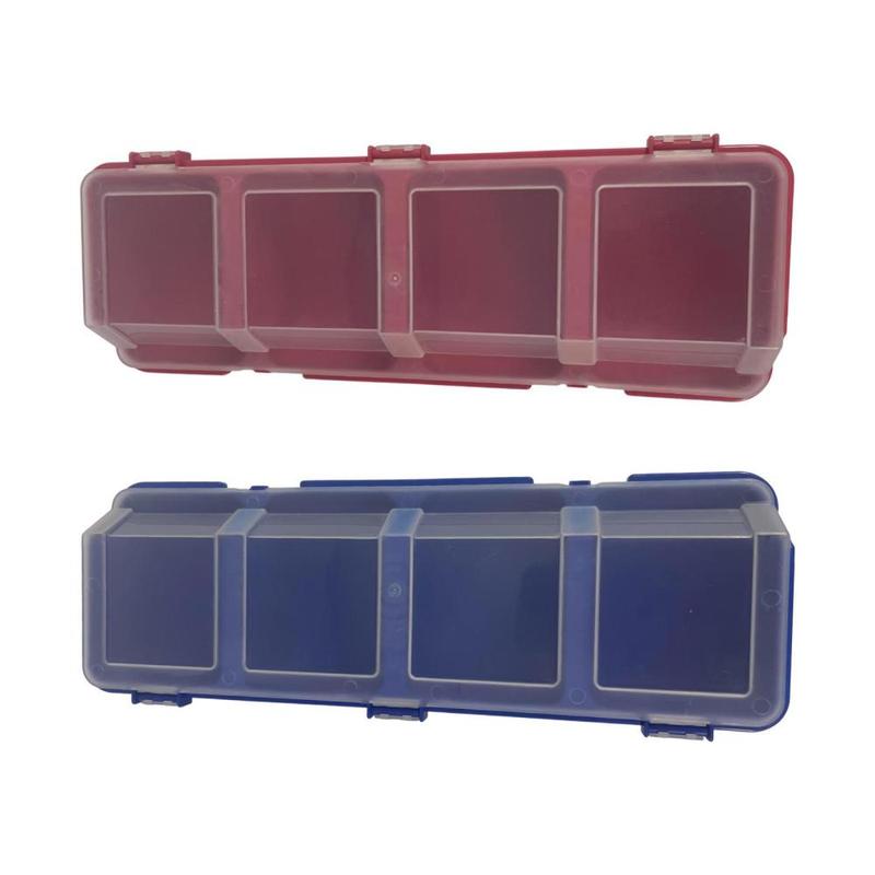 Hardware Organizer Box Small Parts Organizer with Lid 4 Compartments Tool Box for Screws Nuts Nails Accessories Garage Tools 2