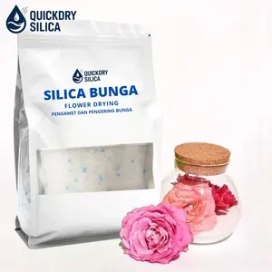 QuickDry Silica Pengering Bunga Silika Gel - Silica Gel Serbuk Putih untuk Kerajinan & Buket Bunga, Efektif Menyerap Kelembapan, Tahan Lama, Cocok untuk Mawar, Krisan, Anyelir, Melati, dan Lavender
