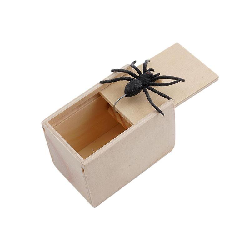 Product Introduction of Halloween Prank Toys Scare Box - NEW Funny Wooden Prank Scare Box With Spider Hidden Inside - R5F1 29