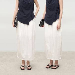 Pleated High-Waist Flower Bud Skirt