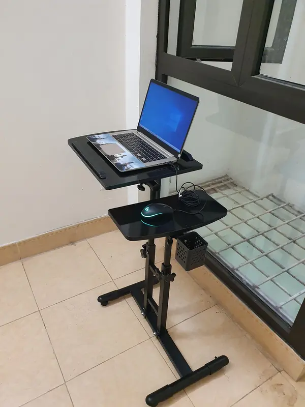 Bàn Học, Bàn Làm Việc Đa Năng Di Động, Gấp Gọn Thông Minh Nâng Hạ Chiều Cao, Kèm Giỏ Bút 8